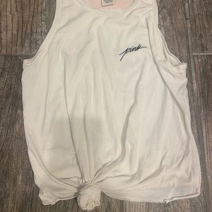 Pink sleeveless tee